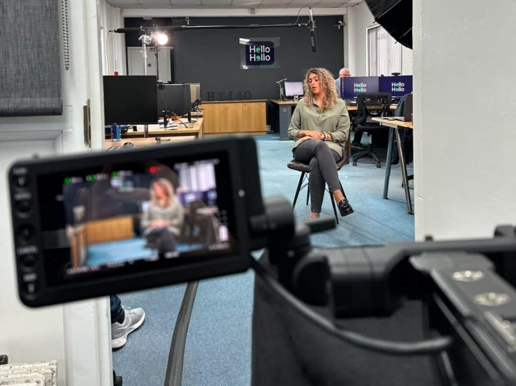 Hello Hello Promo Video 4 Filming Interview Setup